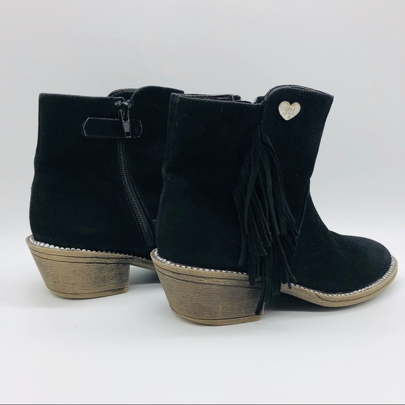 STUART WEITZMAN BIG GIRLS BLACK SUEDE BOOTS SIZE 1 - Picture 4 of 16